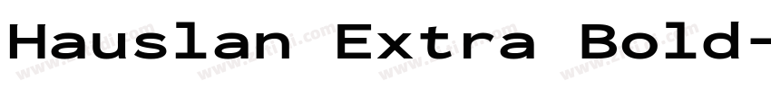 Hauslan Extra Bold字体转换